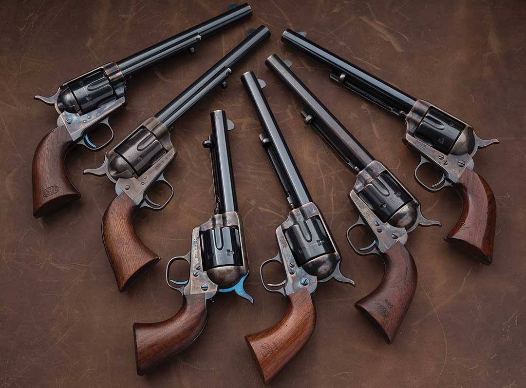 Colt-Single-Action-Army-Revolvers-in-two-original-barrel-lengths