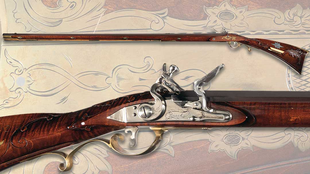 Masterpiece-Grad-Engraved-Silver-Inlaid-and-Carved-Jack-S.-Brooks-Contemporary-Flintlock-American-Long-Rifle