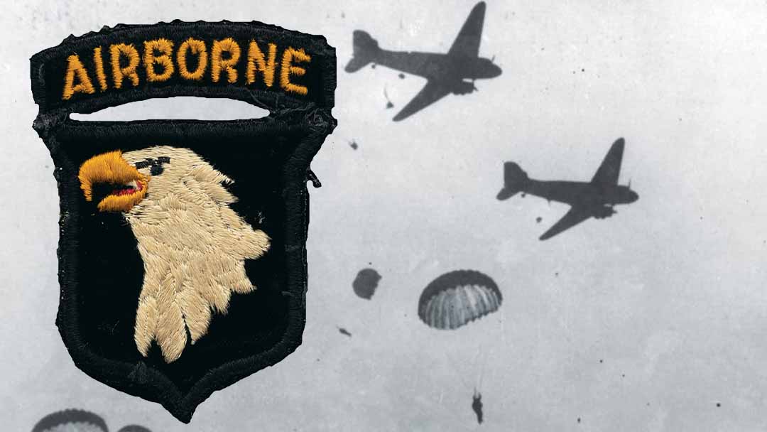 101st-Airborne-patch-on-background