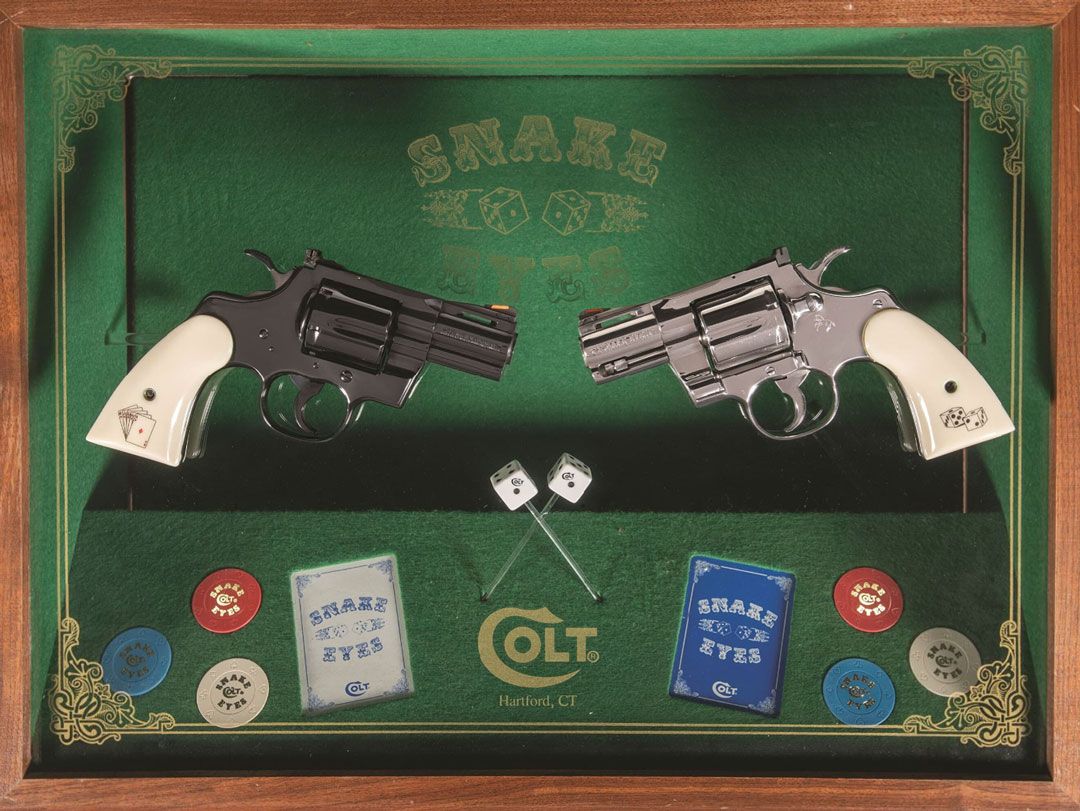 cased matched set Colt Python snake eyes