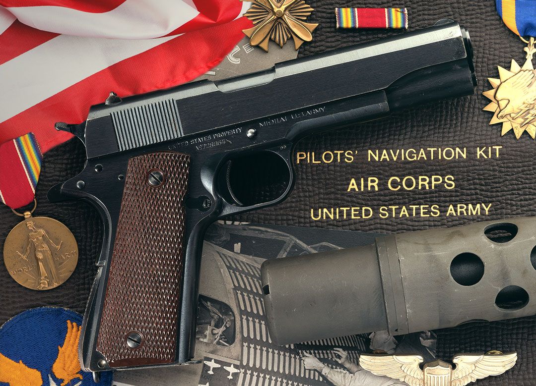 exceptionally-Fine-Documented-1941-Production-World-War-II-U.S.-Colt-Model-1911A1-Semi-Automatic-Pistol-Attributed-to-Col.-William-Patteson-Thorington--a-Bomber-Pilot-in-the-Pacific-Theater