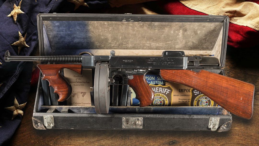An American gun at a time of unrest a law enforcement shipped Colt Model 1921 Thompson Submachine gun