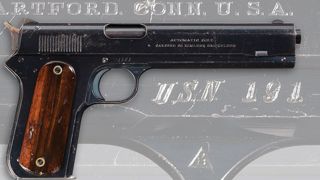 Exceptional-U.S.-Navy-Contract-Colt-Model-1900-Sight-Safety-semi-automatic-pistol.