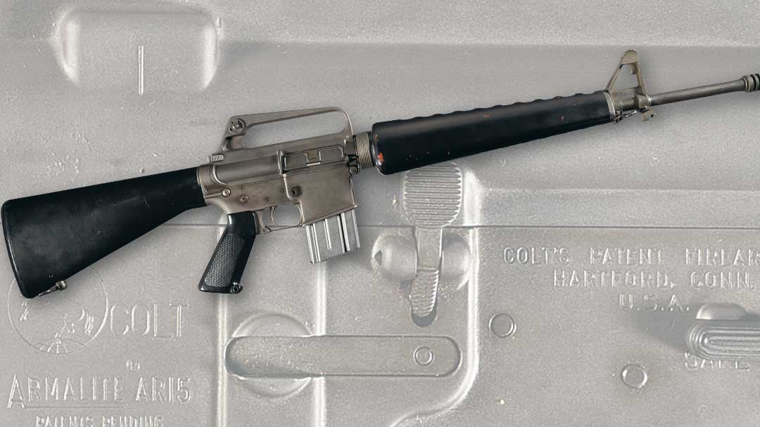 Extremely-rare-early-production-Colt---Armalite-Model-01-AR-15-machine-gun.