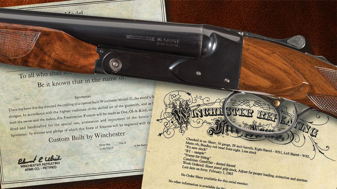 A-scarce-Winchester-16-gauge-Model-21-Skeet-shotgun-with-its-factory-letter