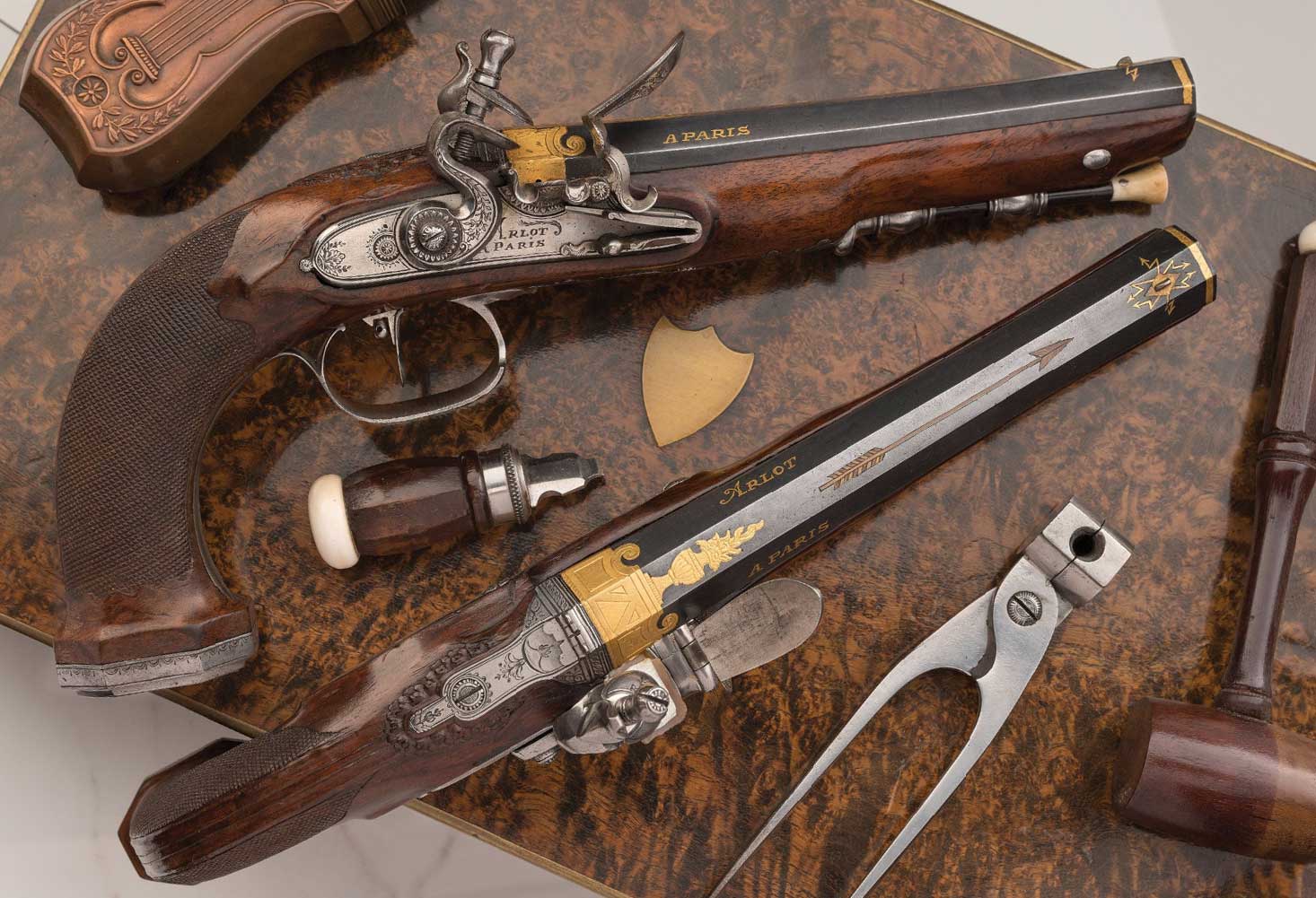 cased-pair-of-arlot-of-paris-flintlock-officers-pistols