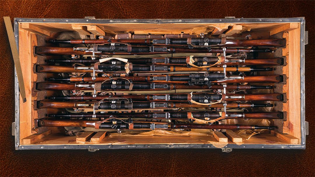 A-Mosin-Crate-for-the-current-market--Ten-Soviet-Mosin-Nagant-91-30-Bolt-Action-Sniper-Rifles