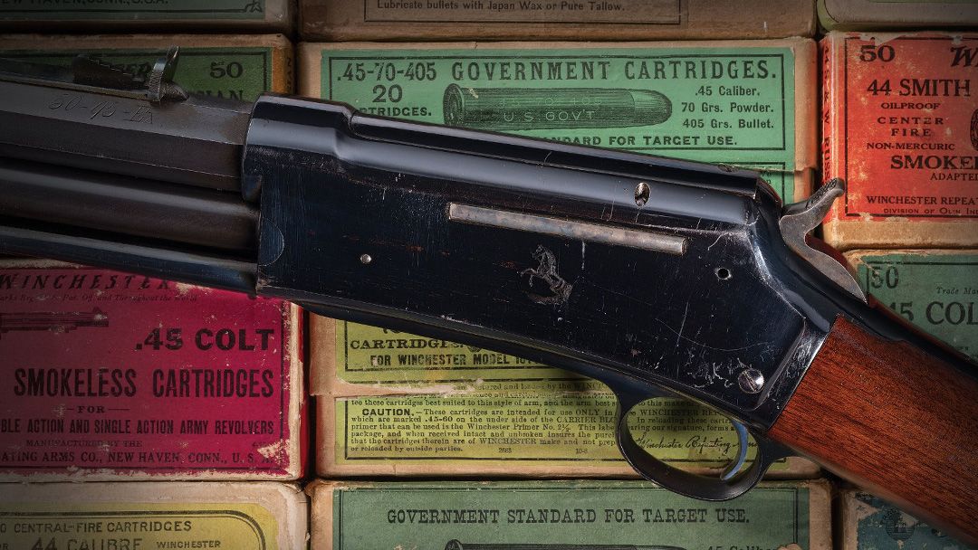 Early-Production-Three-Digit-Serialized-Colt-Large-Frame-Express-Model-Lightning-Slide-Action-Rifle-in-Highly-Desirable-.50-95-Express