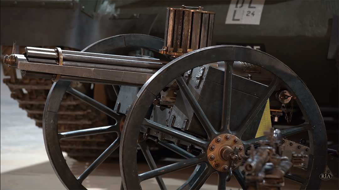 W.G. Armstrong Co. British Gatling gun with Broadwell drum