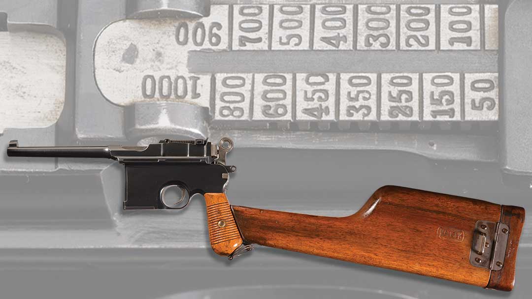 Exceptional Taku Naval Yard Chinese Mauser C96 Broomhandle flatside pistol