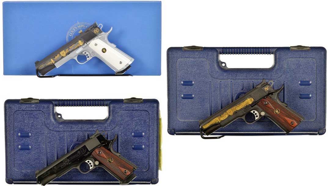 three-ipsc-anniversary-colt-tactical-model-pistols