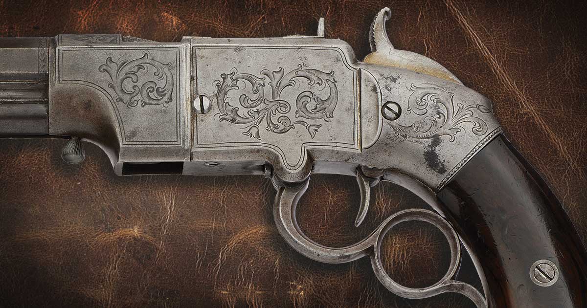 Engraved-Smith-and-Wesson-No.-2-Type-1-Lever-Action-Pistol