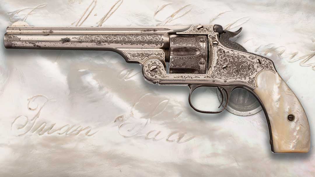 Documented-Argentina-Shipped-Exhibition-Quality-Engraved-Presentation-Smith-Wesson-New-Model-No.-3-Single-Action-Revolver-with-Pearl-Grips-Inscribed-to-Argentinian-Official-and-Factory-Letter
