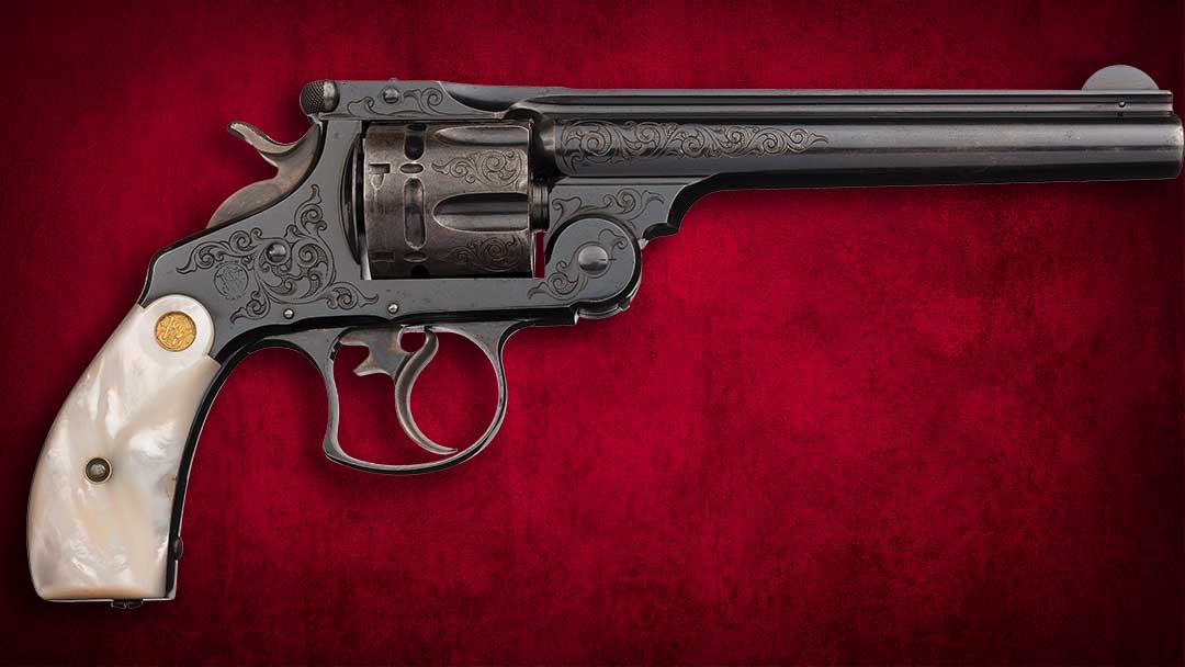 Documented-Factory-Engraved-Smith-and-Wesson-44-Double-Action-Frontier-Revolver-with-Pearl-Grips-and-Factory-Letter