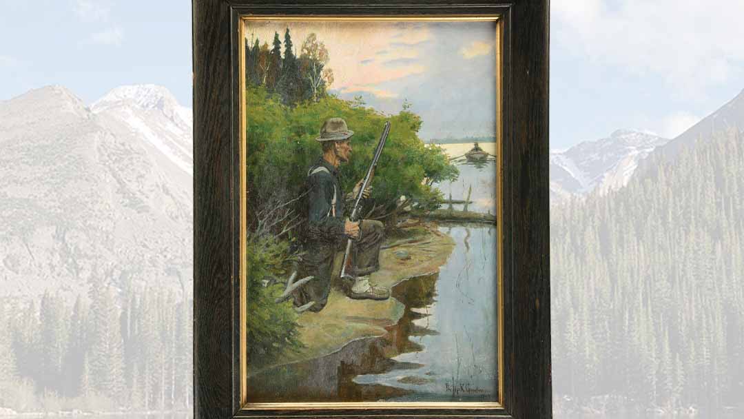 Fisherman By Stream - Philip Goodwin Paintings