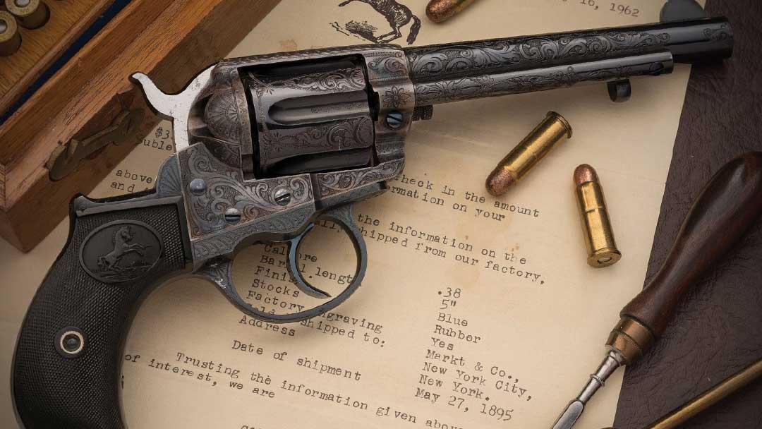 Engraved-Cased-Colt-Model-1877-Lightning-Double-Action-Revolver
