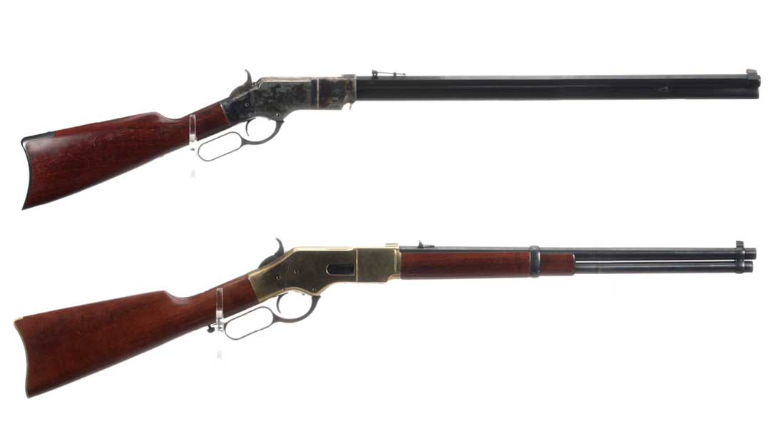 Two-Uberti-Lever-Action-Long-Guns-in-45-colt
