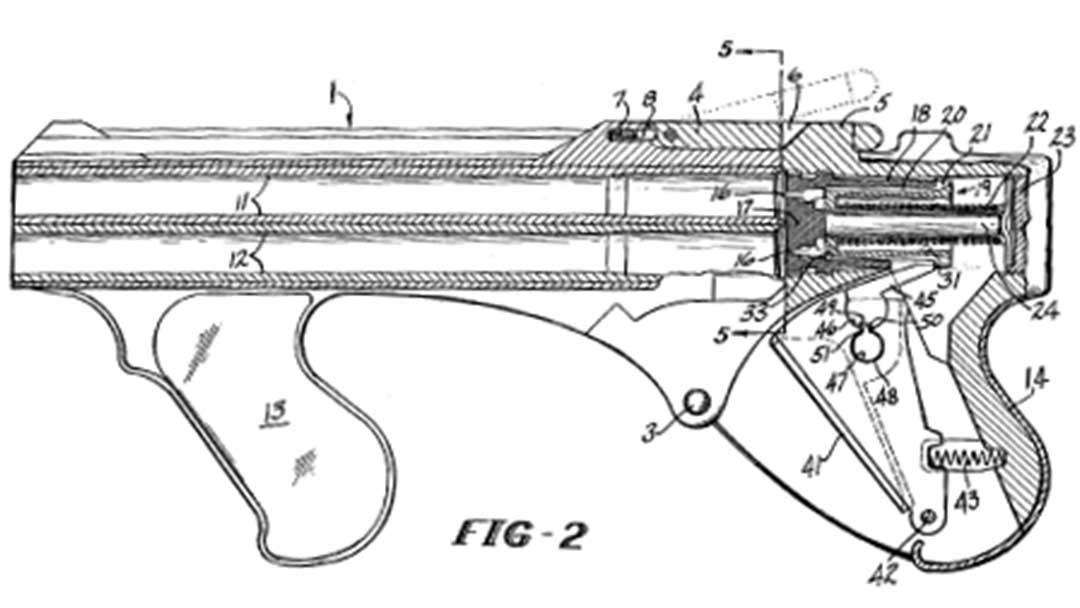 Whitney-Wolverine-designer-Hillberg-patent-diagram-for-the-Winchester-Liberator-shotgun