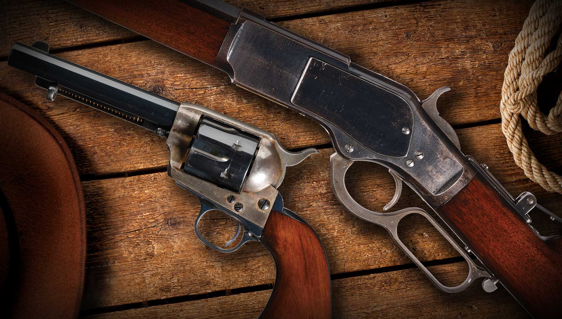 As we commemorate the 150th anniversary of the guns that won the West, both the Winchester Model 1873 and the Colt Single Action Army are more popular than ever