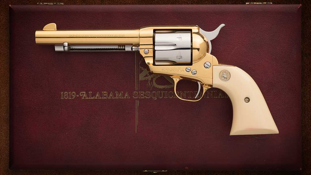 Colt special order, Second Generation, Serial Number 1 Alabama Sesquicentennial .45 LC revolver presented to Governor George Wallace.