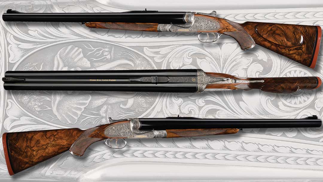 Exceptional-Massive-Peter-Spode-Signed-Gold-Inlaid-Watson-Brothers-4-Bore-Sidelock-Ejector-Double-Rifle