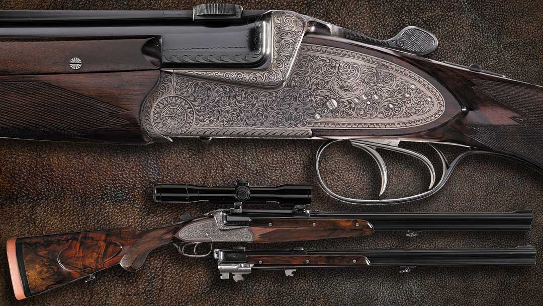 Factory-Engraved-Left-Handed-Johann-Fanzoj-Hand-Detachable-Sidelock-Over-Under-Combination-Gun-Two-Barrel-Set-with-Two-Scopes