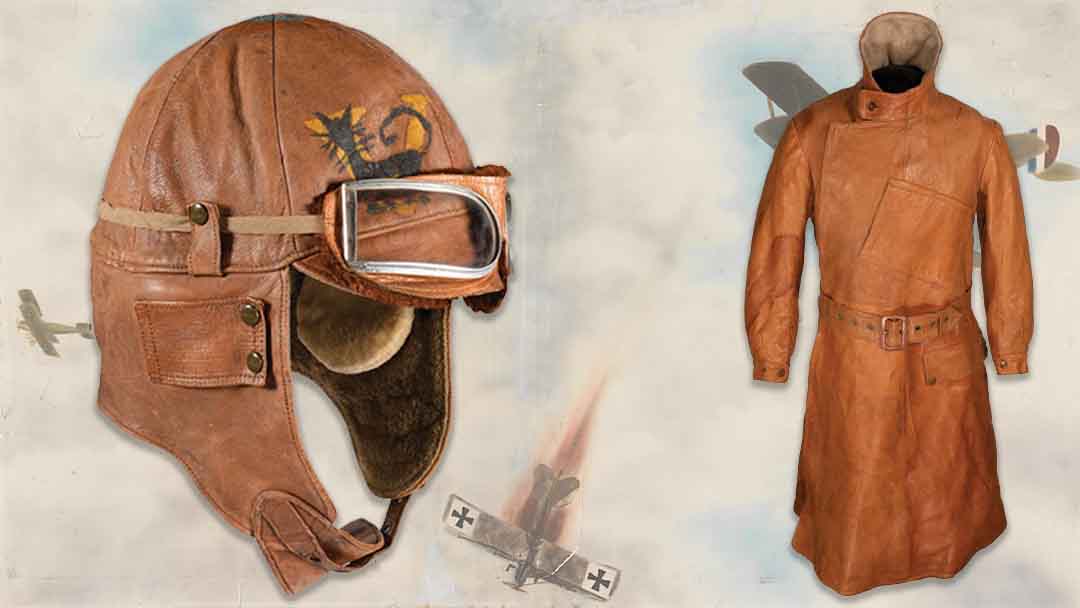 Aerial-World-War-1-artifacts-helmet-coat