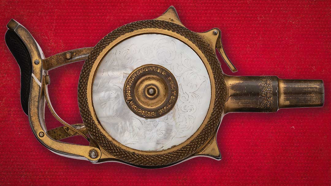 Gold-Plated-Ames-Sword-Co.-Chicago-Fire-Arms-Co.-Protector-Palm-Pistol-with-Rare-Etched-Pearl-Panels