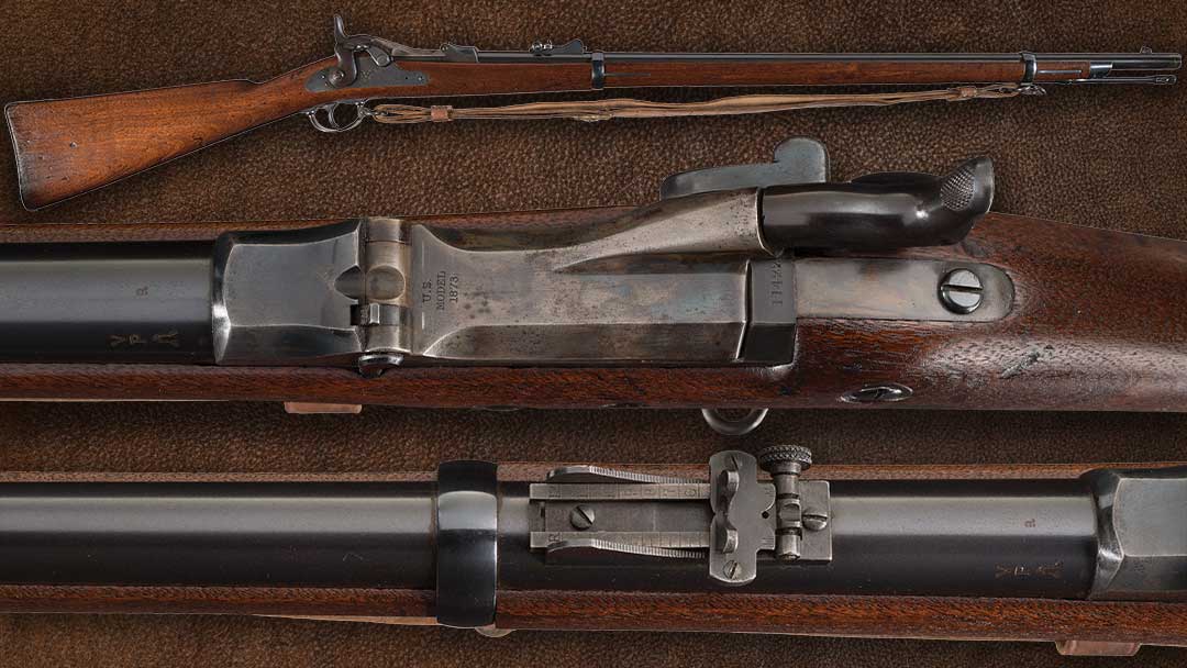 Rare-Documented-U.S.-Springfield-Model-1879-Long-Range-Trapdoor-Rifle-with-Desirable-Bull-Rear-Sight-and-Springfield-Research-Service-Letter