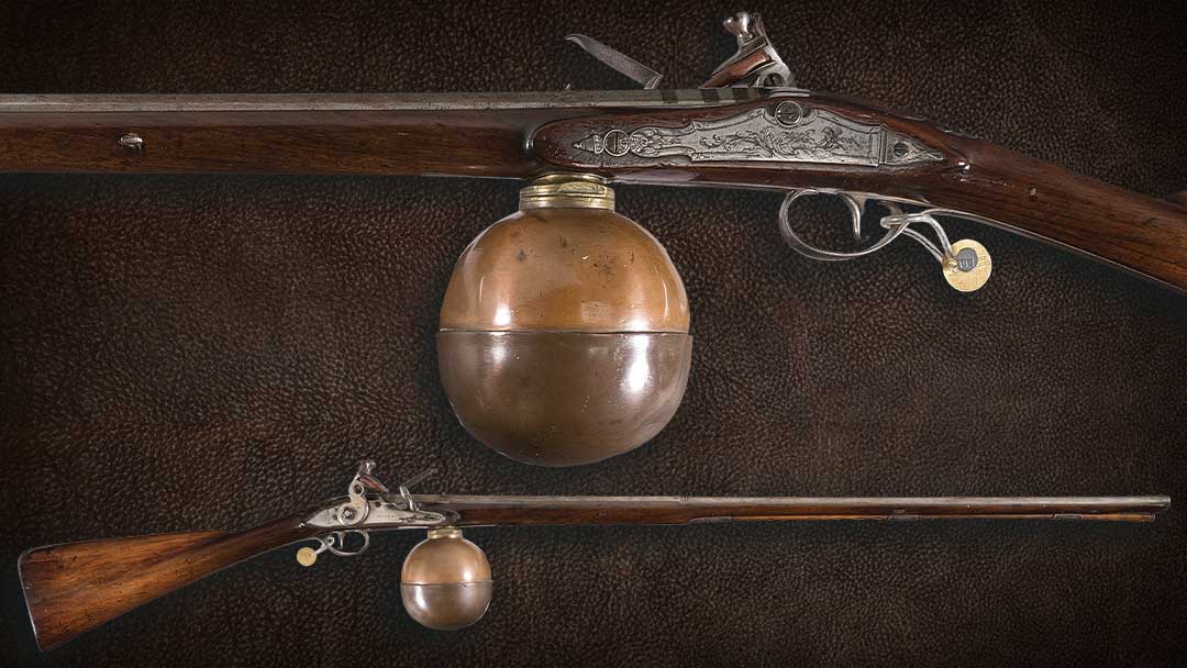 Unique-18th-Century-Engraved-and-Relief-Carved-English-Ball-Reservoir-Muzzleloading-Air-Gun-by-Edward-Bate-of-London