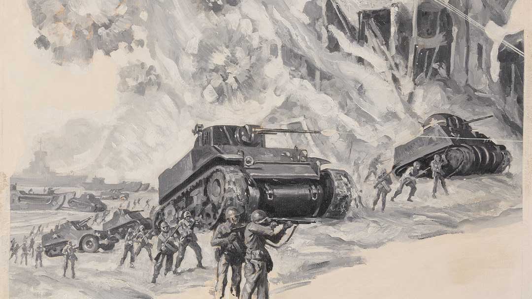 WWII-American-Amphibious-Invasion-Painting