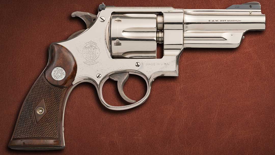 Documented-Nickel-Police-Shipped--4 inch barrel-Registered-Magnum-revolver