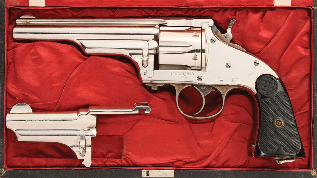 Merwin-Hulbert-Fourth-Model-Double-Action-Revolver-with-Deluxe-Hartley---Graham-Factory-Case-and-Matching-Extra-Barrel