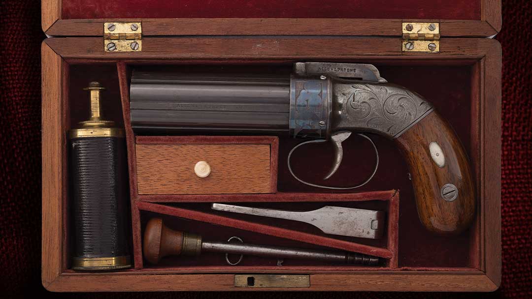 cased-Allen-and-Thurber-percussion-pepperbox-revolver-with-retailer-mark-from-New-York-City-dealer-Bolen-on-Broadway