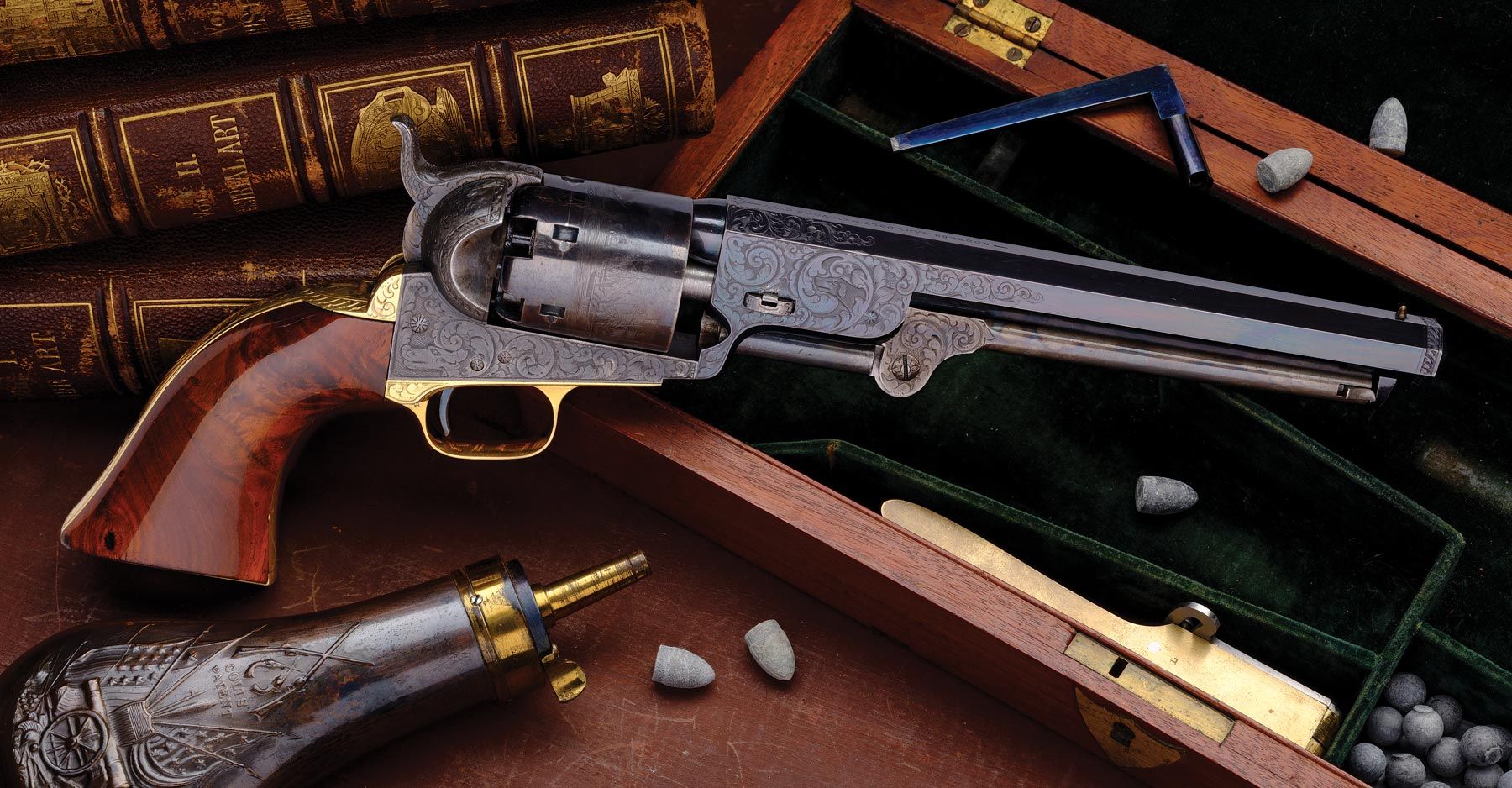 Colt-1851-Navy-gold-grip-strap