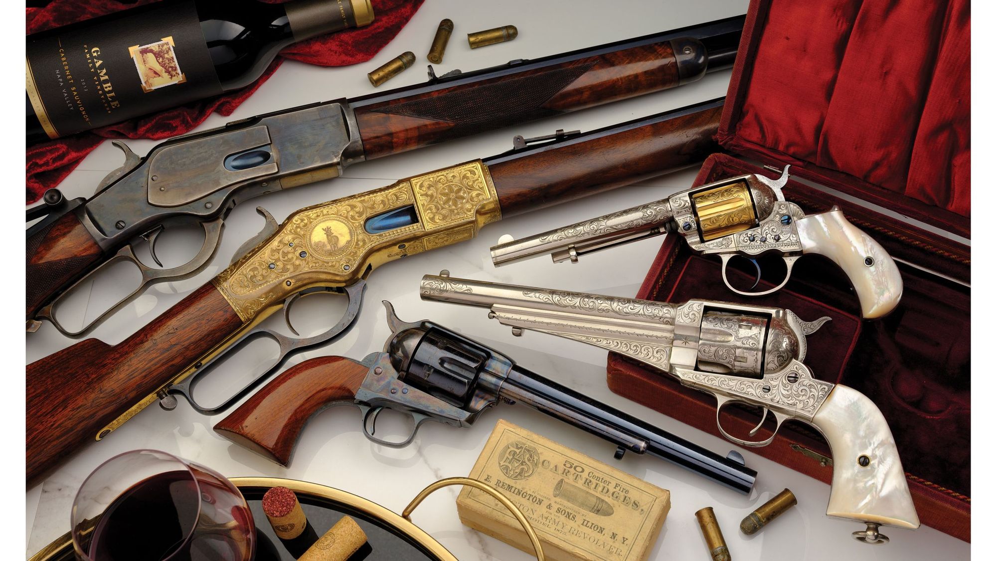 Gold-Winchester-1866-and-friends
