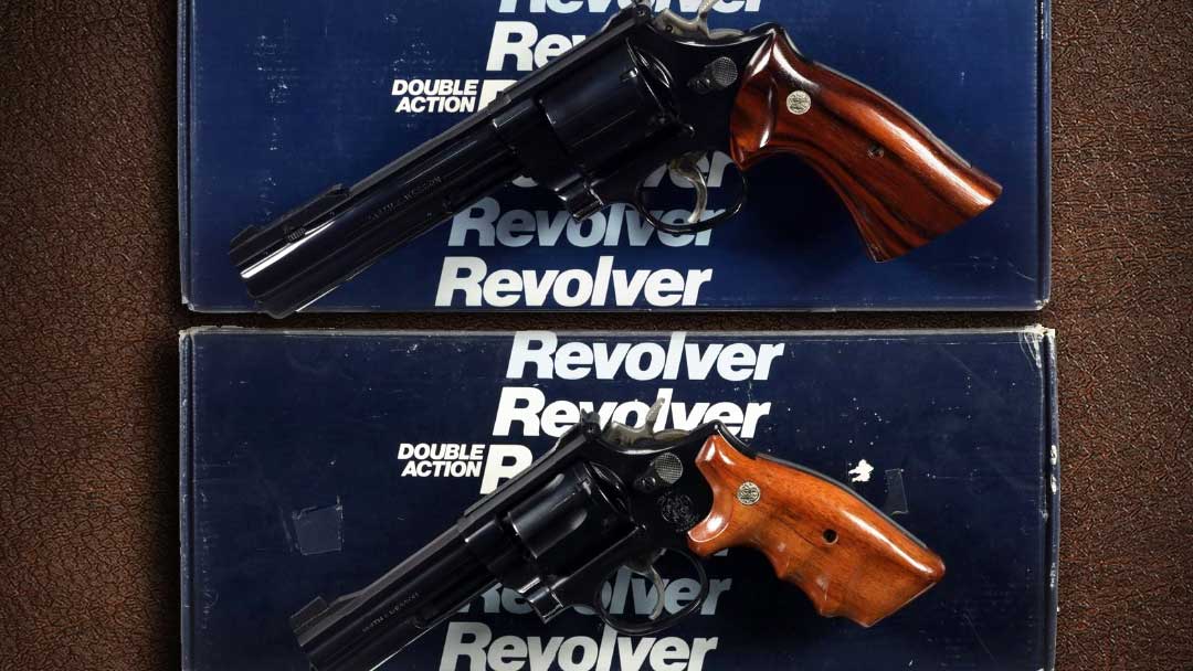 Two-Smith-and-Wesson-Double-Action-Revolvers-with-Boxes