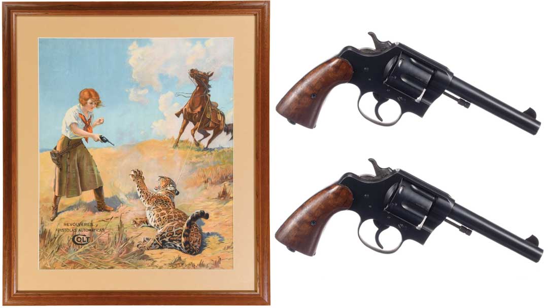 Framed-1921-Spanish-Edition-Colt-Revolver-Advertisement