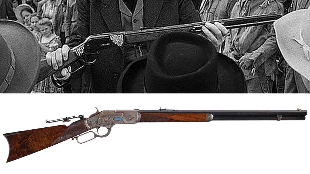 Thomas-Stuart-1-of-1000-Winchester-1873-rifle-compared-to-the-prize-rifle-in-the-Winchester-73-movie