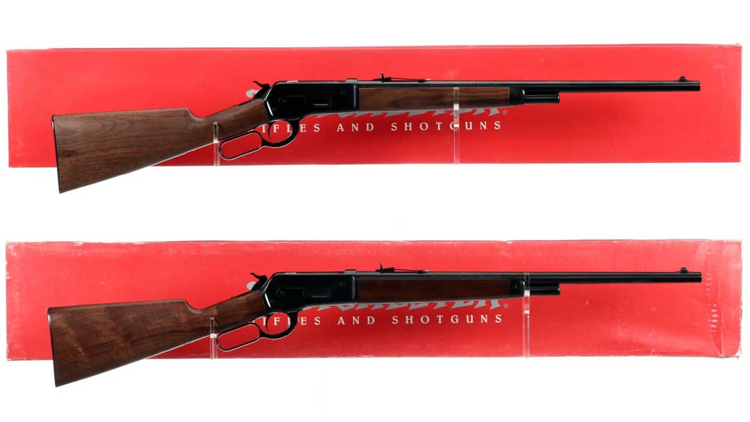 Two-Winchester-Model-1886-Extra-Light-Lever-Action-Rifles-with-Boxes