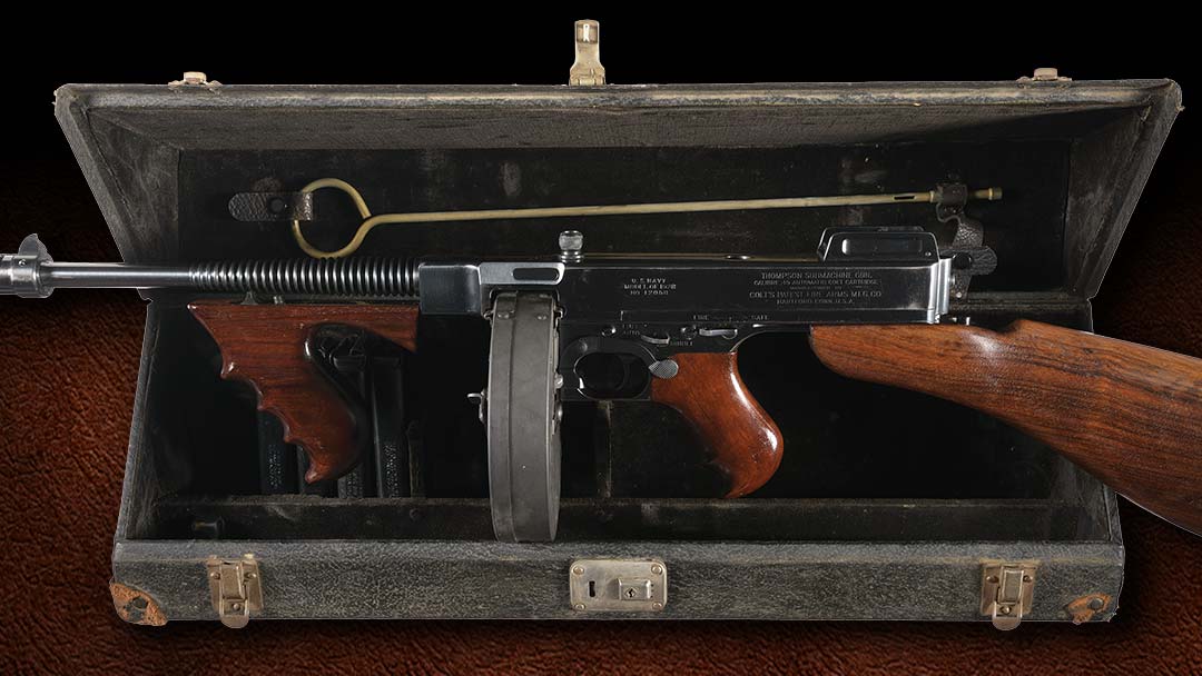 Exceptional-Documented-Law-Enforcement-Shipped-Colt-Model-1921-1928-U.S.-Navy-Overstamp-Thompson-Submachine-Gun-with-Accessories