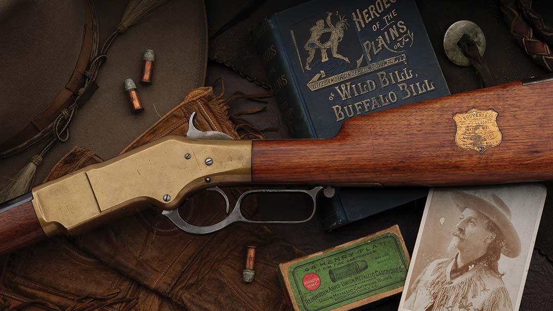 Historic-Winchester-Model-1866-Lever-Action-Rifle-with-with-Stock-Inlay-Featuring-a-Presentation-Inscription-to-Panther-Bill-from-Buffalo-Bill
