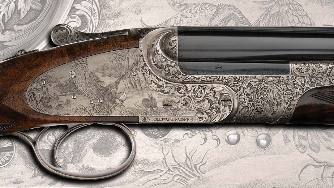 Factory-Creative-Art-and-Cortini-Signed-and-Game-Scene-Engraved-Holloway-and-Naughton-20-Gauge-Sidelock-Over-Under