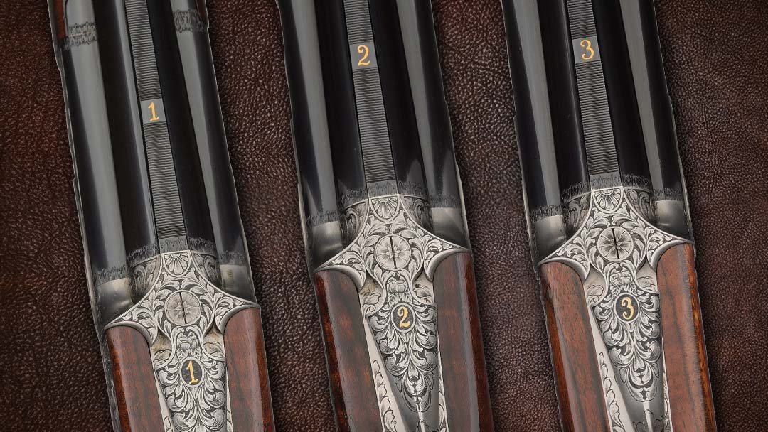James-Purdey-and-Sons-trio-of-consecutive-shotguns-with-Extra-Barrel-Set