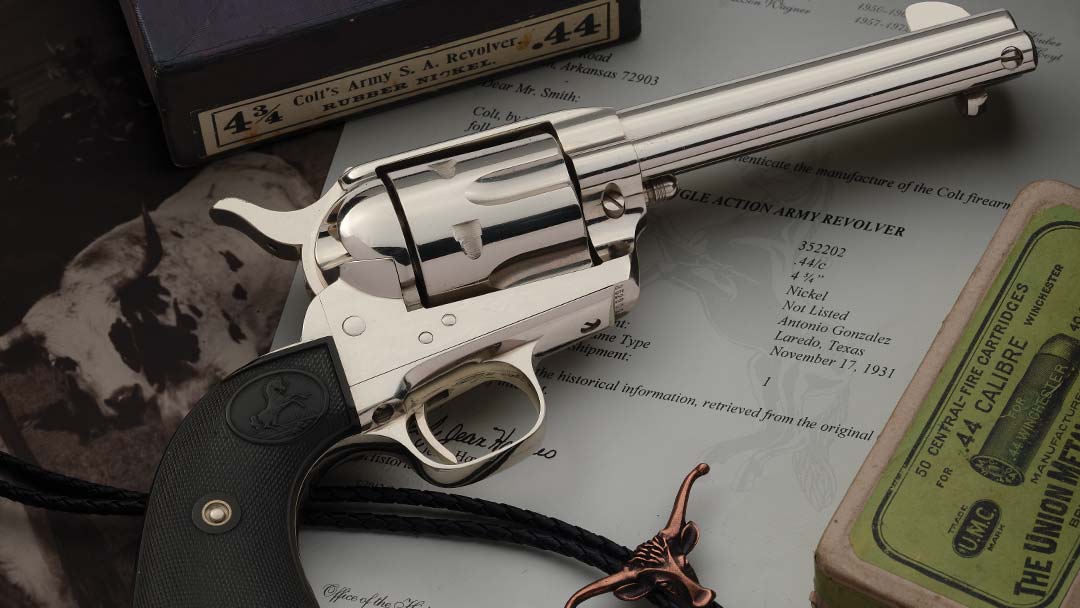 Outstanding-Documented-Laredo-Texas-Individual-Shipped-First-Generation-Colt-Frontier-Six-Shooter-Single-Action-Revolver-with-Original-Box-and-Factory-Letter