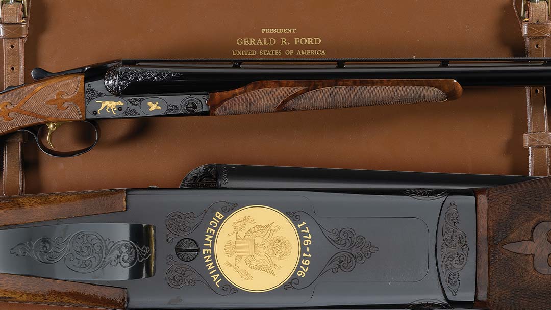 The-Winchester-Model-21-double-barrel-shotgun-presented-to-President-Gerald-Ford