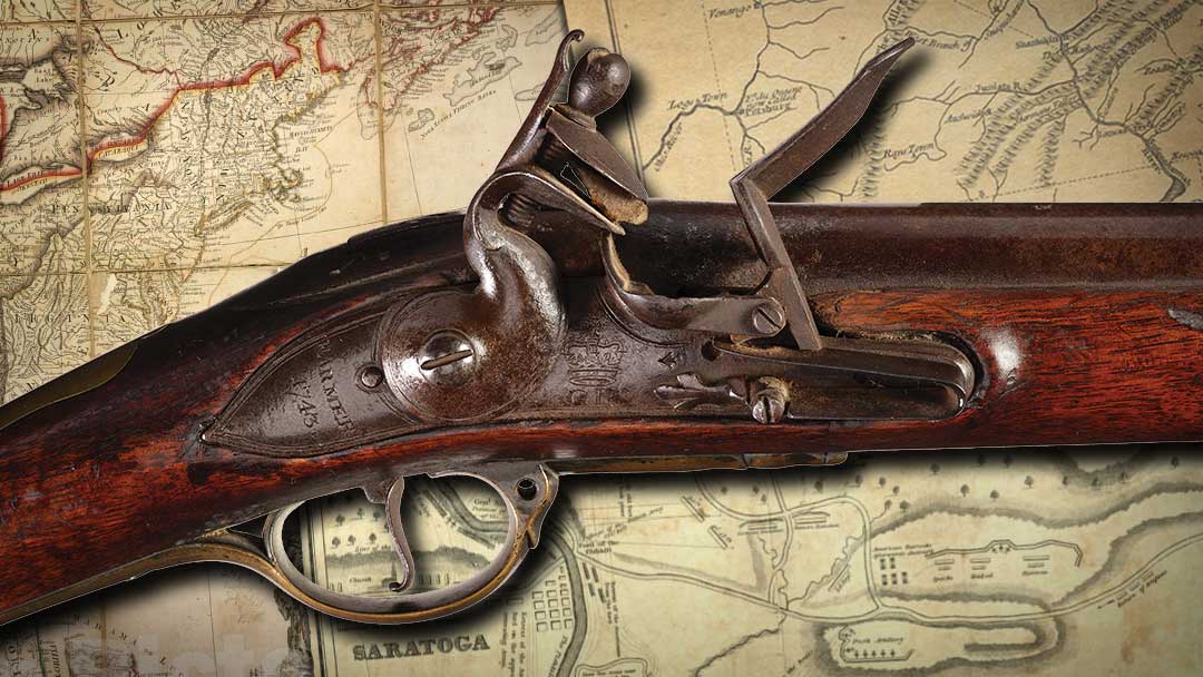 Historic-1743-Dated-British-Long-Land-Pattern-Flintlock-Musket-Owned-by-Revolutionary-War-Soldier-Beriah-Holcomb