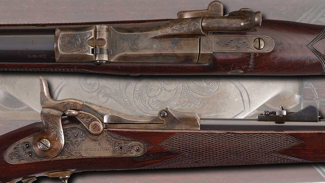 Rare-US-Springfield-Officer-s-Model-1875-Type-II-Trapdoor-Rifle