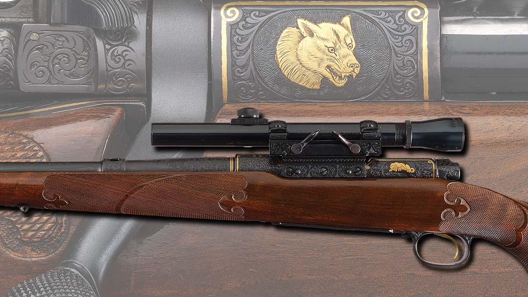 Alden-George-Ulrich-Factory-Engraved-and-Gold-Inlaid-Winchester-Pre-64-Model-70-Bolt-Action-Rifle-in-220-Swift