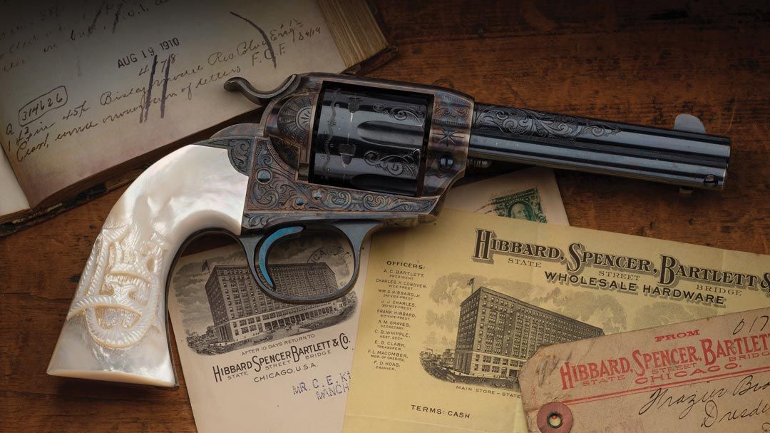 Colt-Bisley-carved-pearl-grip-engraved